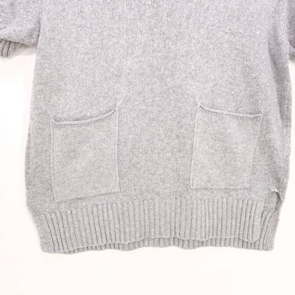 Moth Anthropologie Wool Cashmere Sweater Top Size XXS Oversized Gray Pockets - Picture 5 of 12